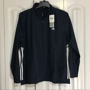 Adidas Women’s Full ZIP Navy Blue Work Out Jacket